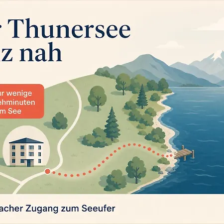 Apartmán Switzerland Am Thunersee, Xxl Terrasse *