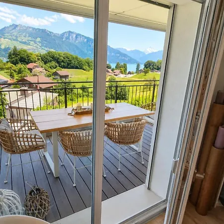 Apartment Switzerland Am Thunersee, Xxl Terrasse Spiez